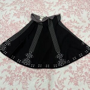 Max Studio Black and Gray Patterned Mini Skirt